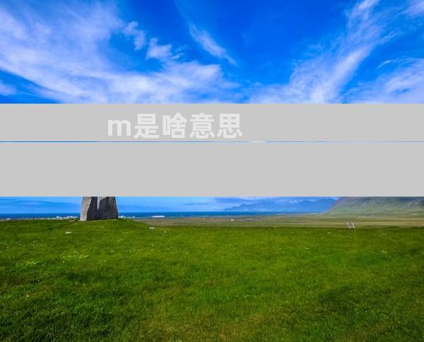 m是啥意思