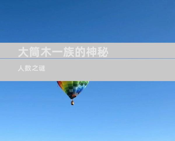 大筒木一族的神秘人数之谜