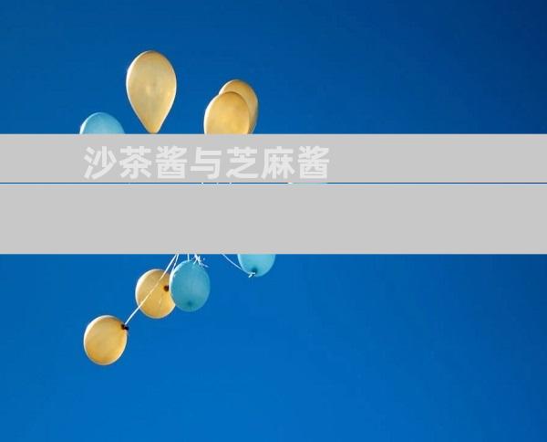 沙茶酱与芝麻酱
