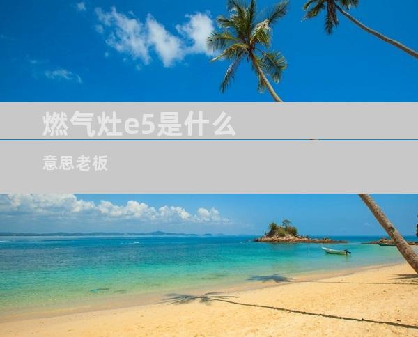 燃气灶e5是什么意思老板