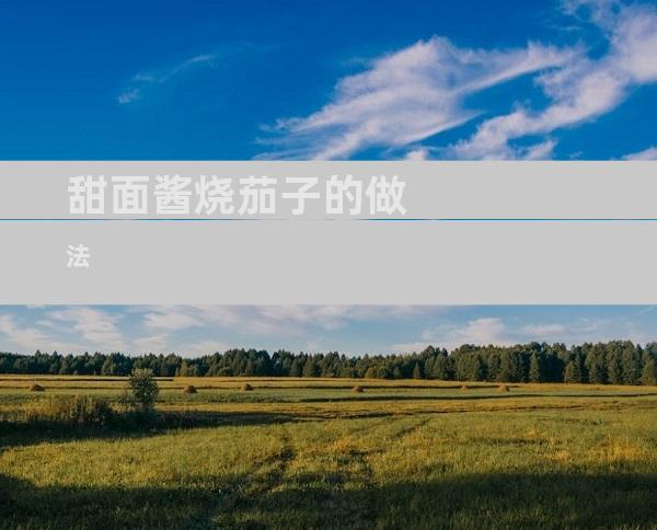 甜面酱烧茄子的做法