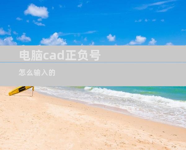 电脑cad正负号怎么输入的
