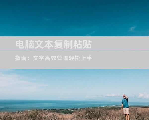 电脑文本复制粘贴指南：文字高效管理轻松上手