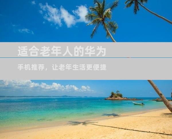 适合老年人的华为手机推荐，让老年生活更便捷
